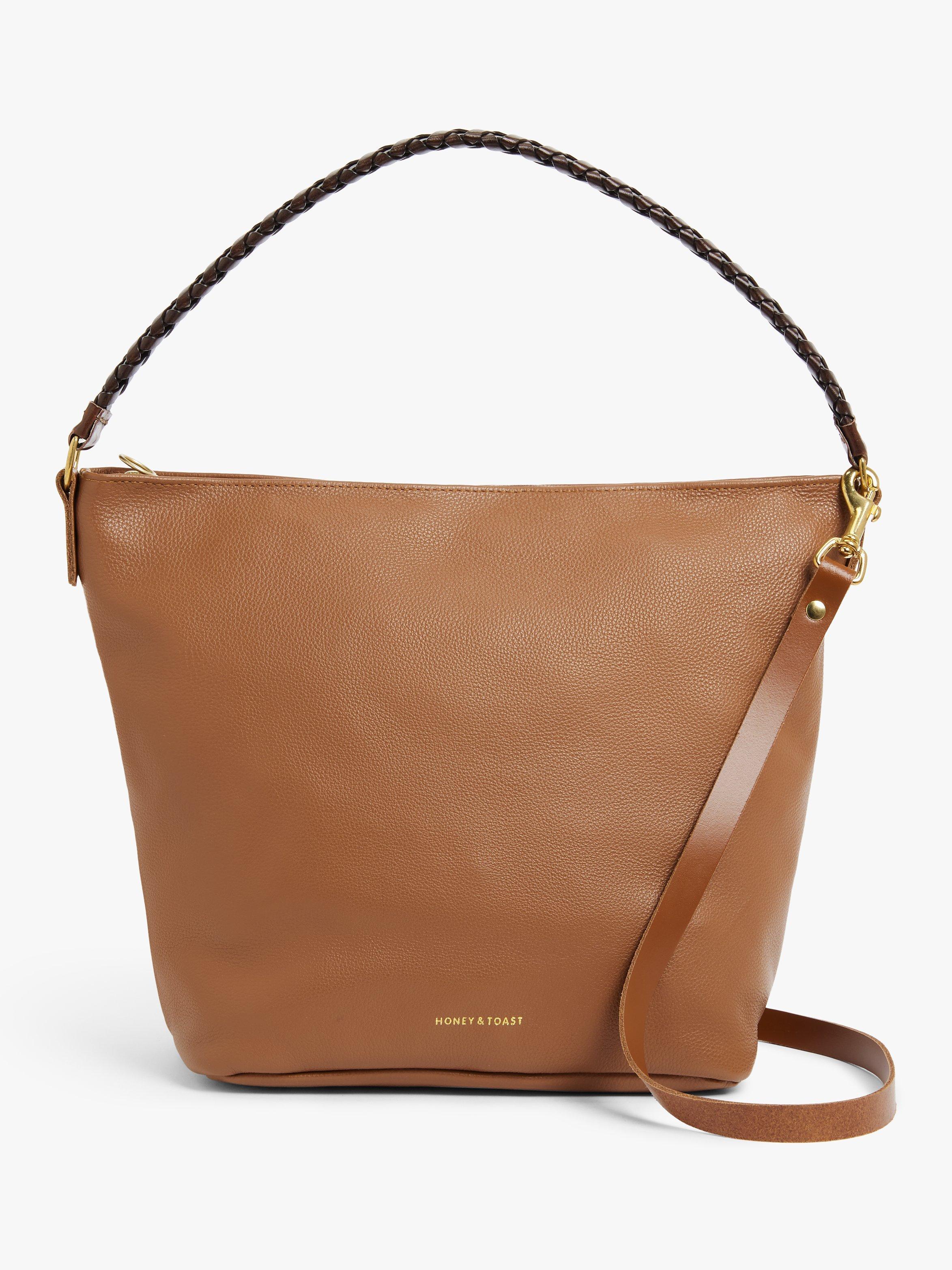 Honey & Toast Libby Leather Hobo Bag, Tan
