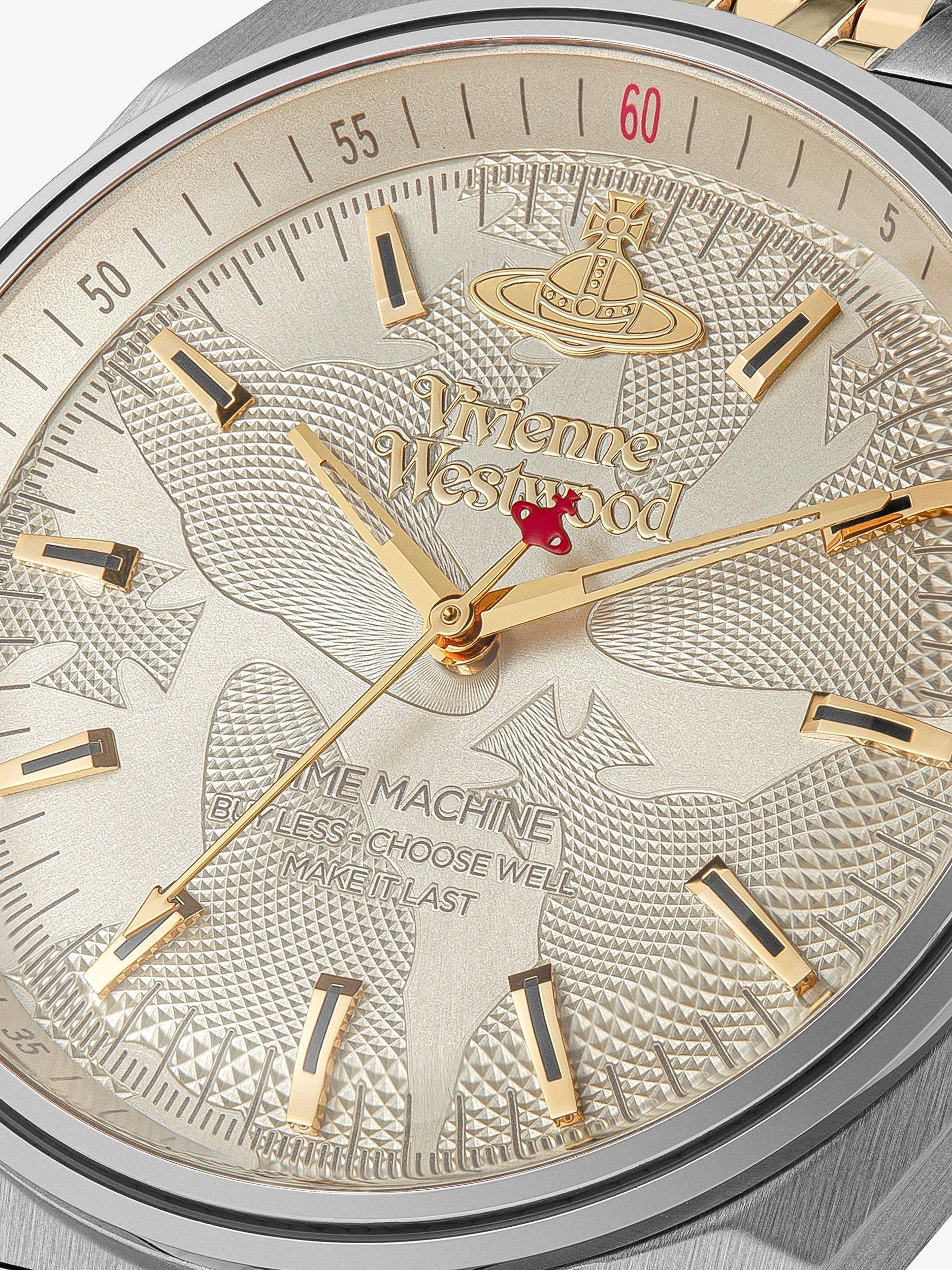 Product image 2 of 6, which shows Vivienne Westwood VV251WGSG Women's Lady Sydenham Bracelet Strap Watch, Multi/Pale Grey