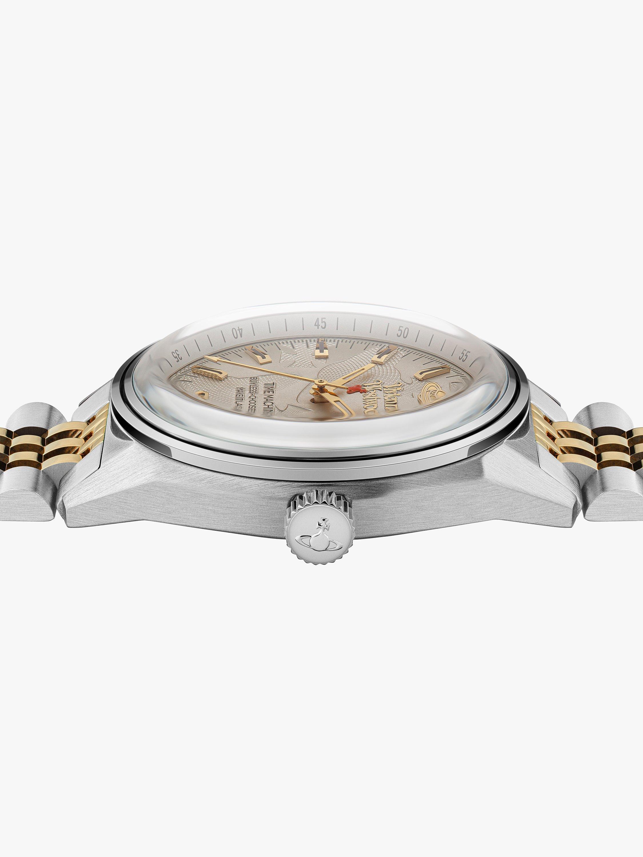 Product image 3 of 6, which shows Vivienne Westwood VV251WGSG Women's Lady Sydenham Bracelet Strap Watch, Multi/Pale Grey