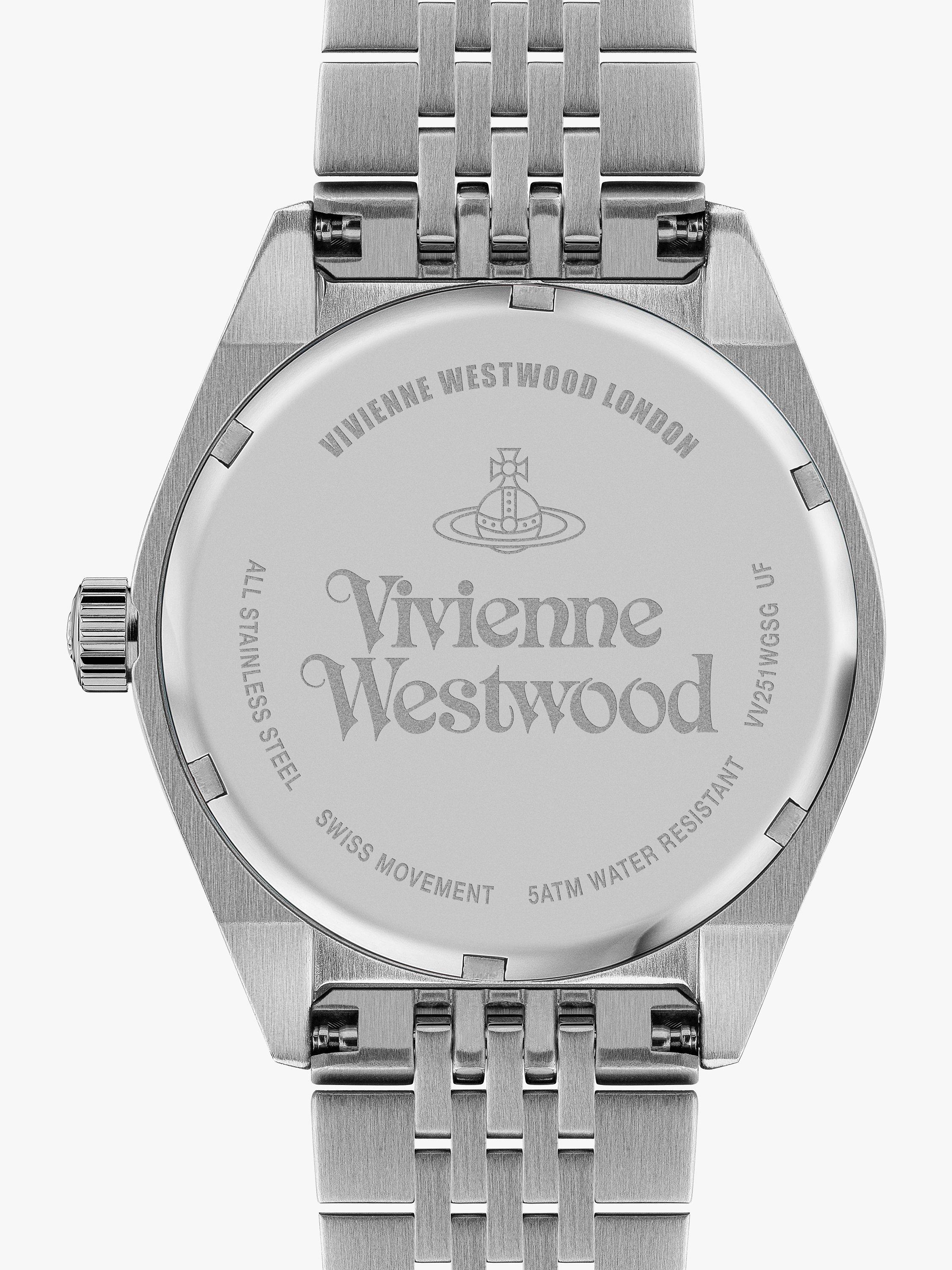 Product image 4 of 6, which shows Vivienne Westwood VV251WGSG Women's Lady Sydenham Bracelet Strap Watch, Multi/Pale Grey