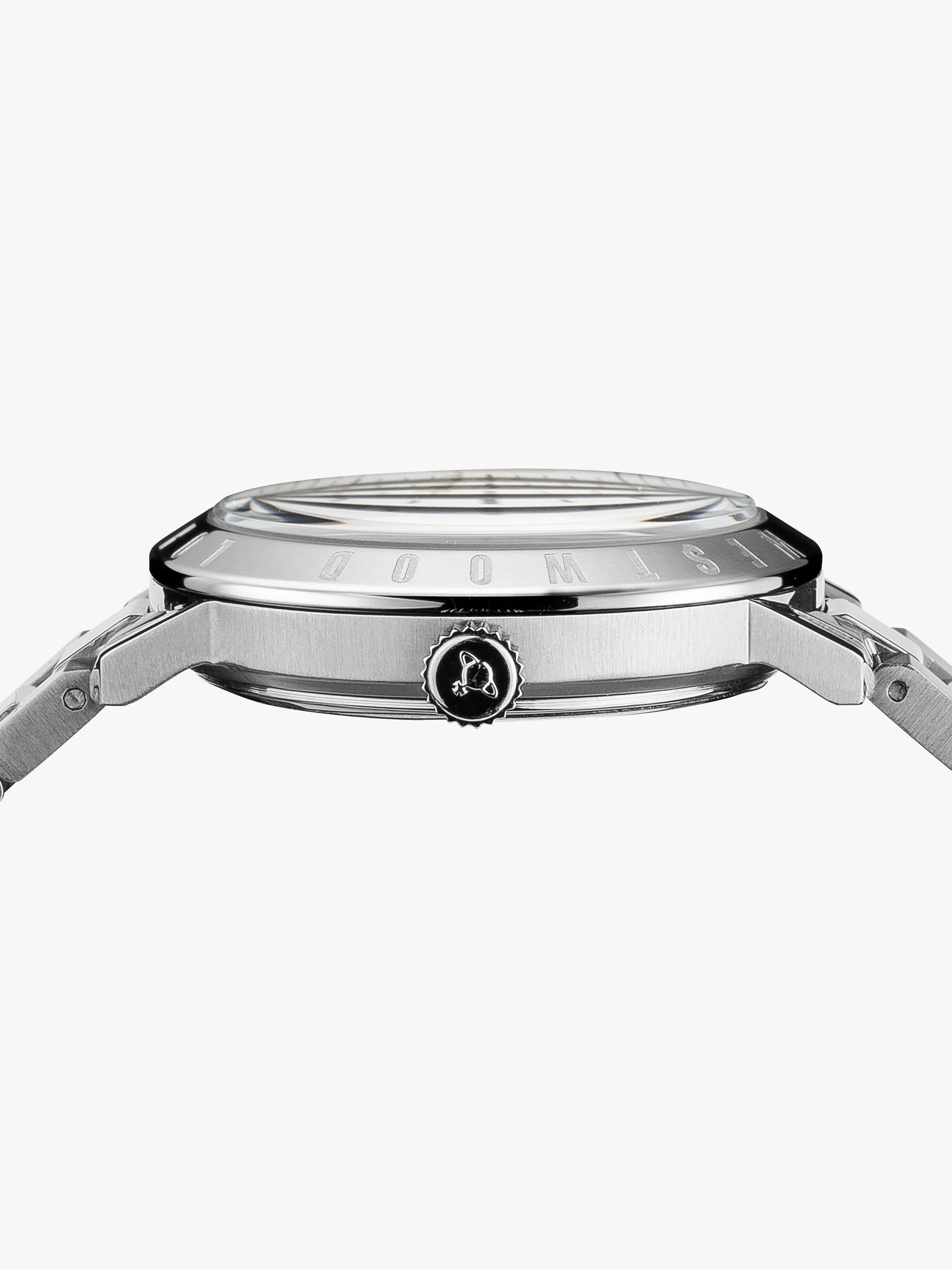 Product image 2 of 3, which shows Vivienne Westwood VV152NVSL Women's Bloomsbury Blue Date Bracelet Strap Watch, Silver/Blue