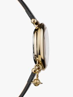 Vivienne Westwood Women's Orb Heart Leather Strap Watch - view 2, Black VV006GDBLK
