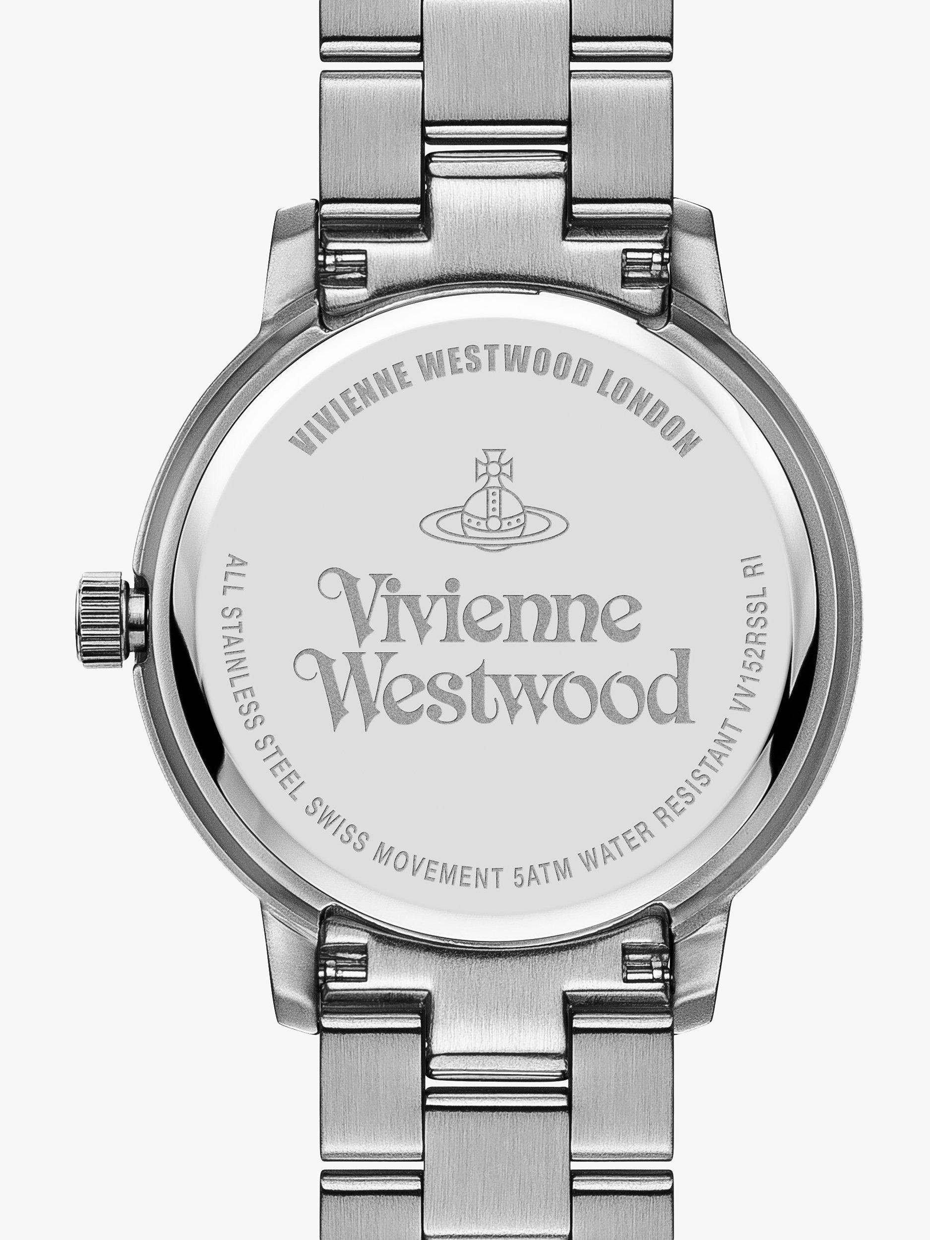 Vivienne Westwood Women s Bloomsbury Date Bracelet Strap Watch Silver Rose Gold VV152RSSL