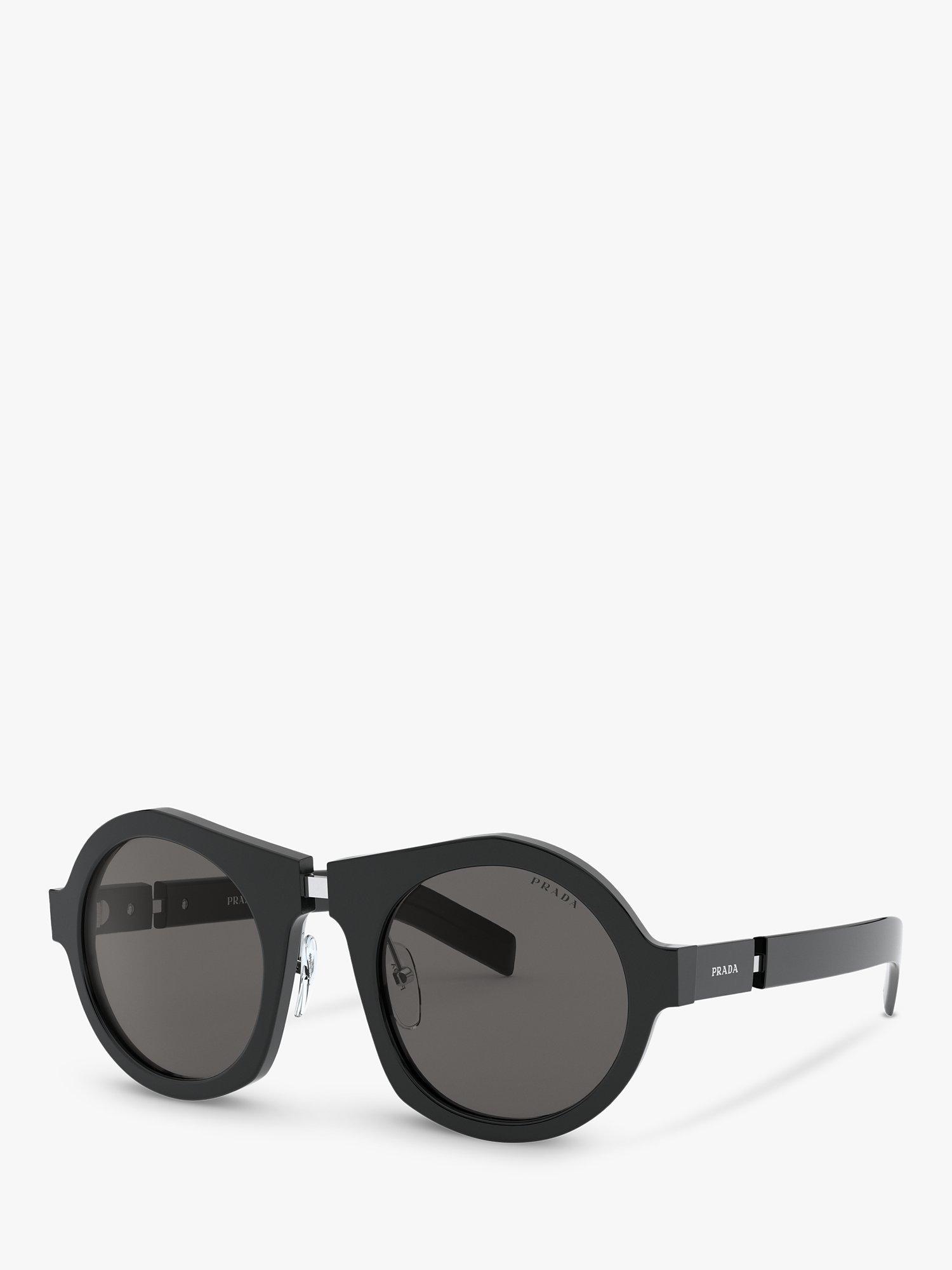 PRADA PR 10XS Women's Round Sunglasses, Black