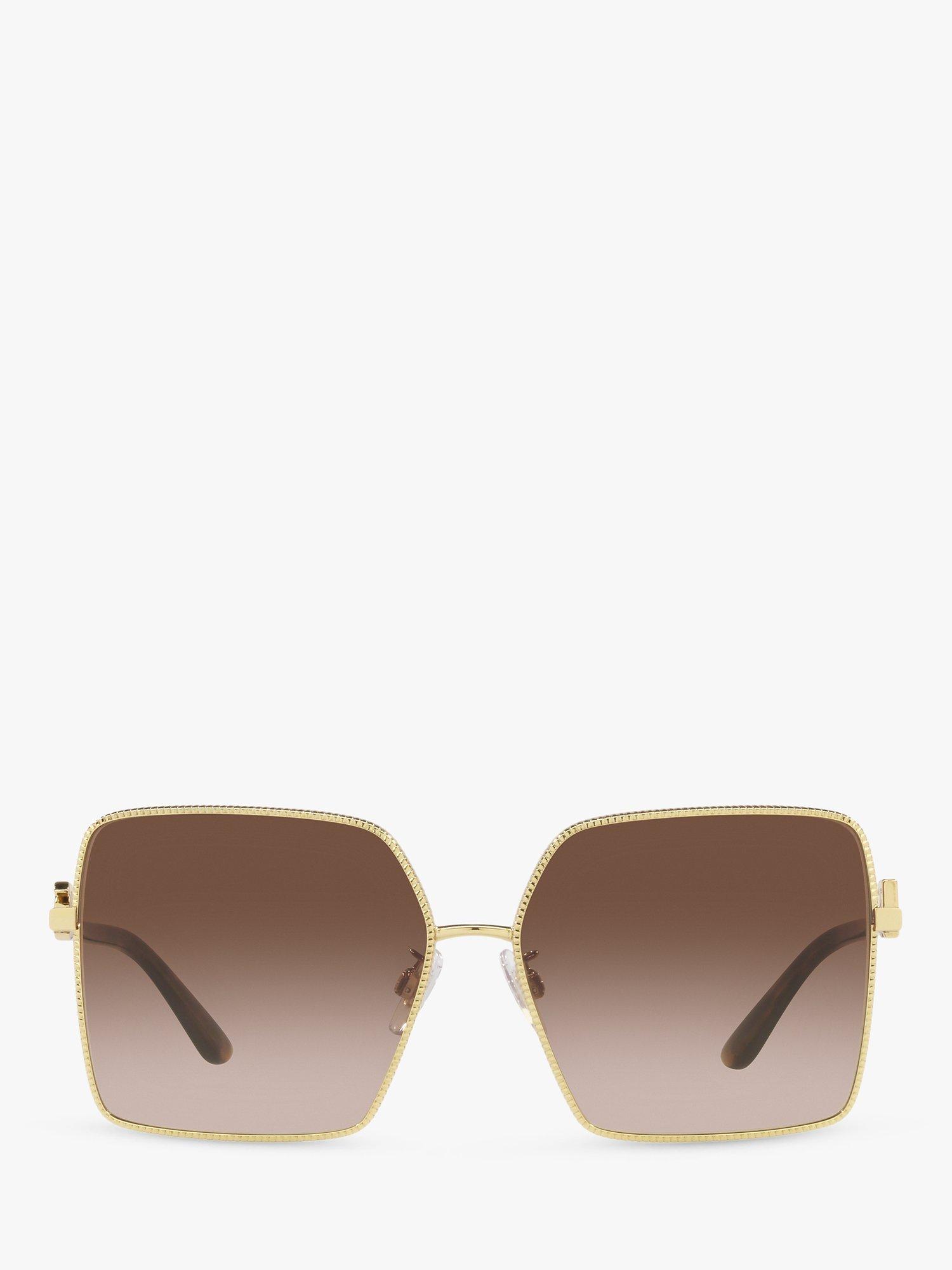 Product image 3 of 6, which shows Dolce & Gabbana DG227902 Women's Square Sunglasses, Gold