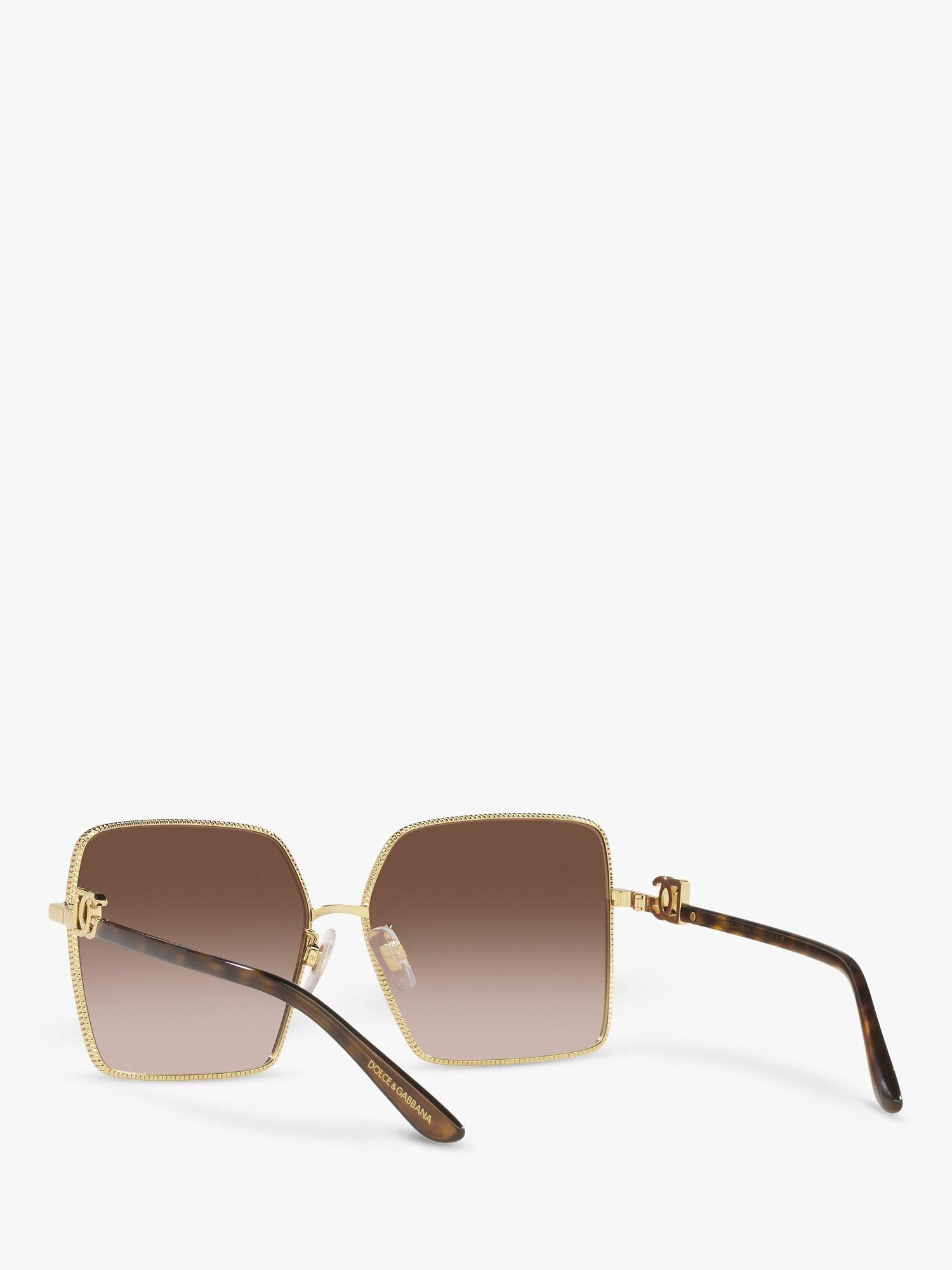 Dolce & Gabbana DG227902 Women's Square Sunglasses, Gold