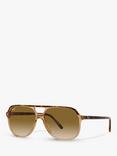 Ray-Ban RB2198 Unisex Square Sunglasses, Havana/Brown Gradient