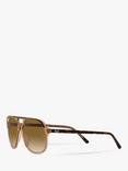 Ray-Ban RB2198 Unisex Square Sunglasses, Havana/Brown Gradient