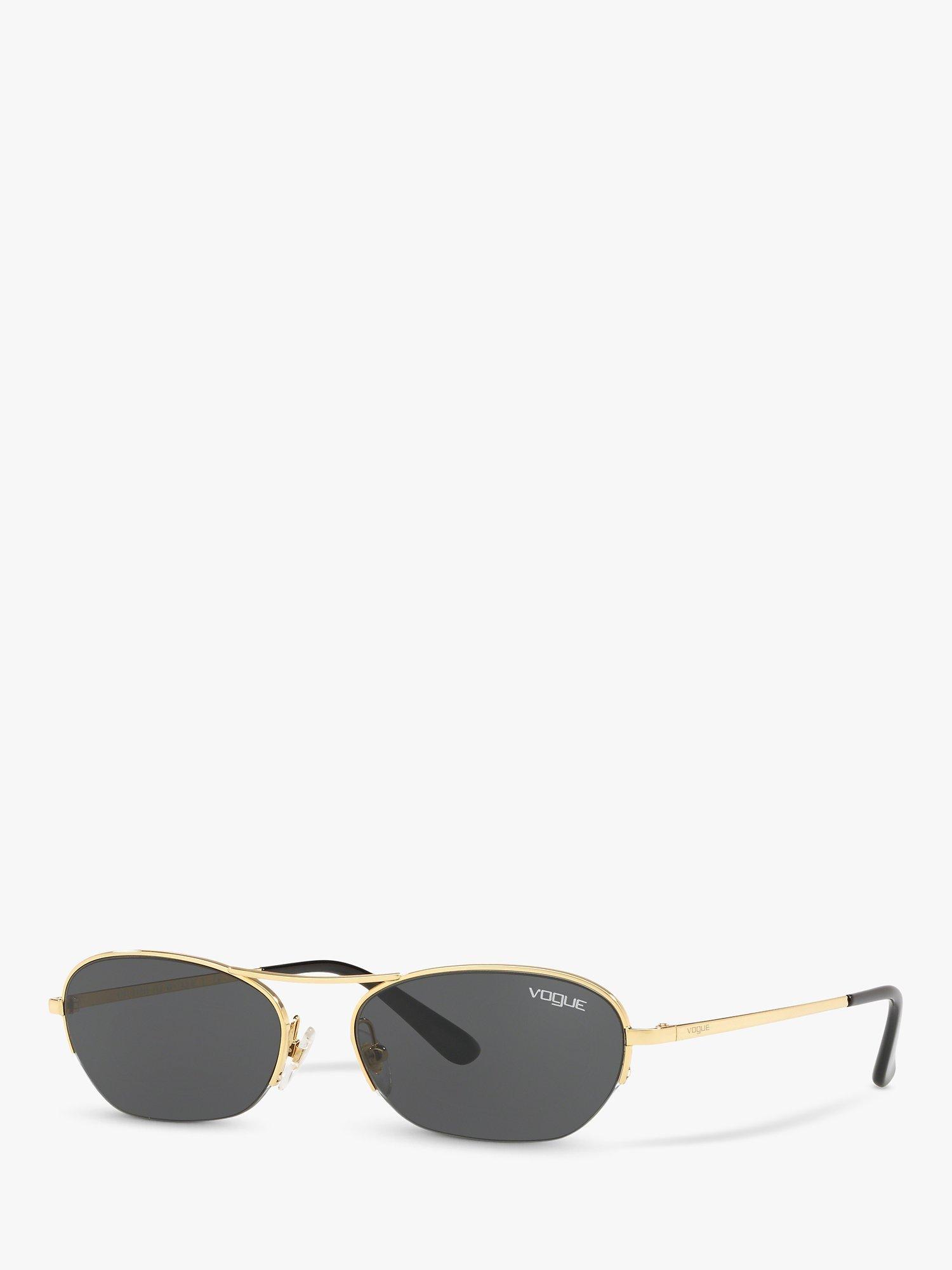 Vogue VO4107S Women's Oval Sunglasses, Gold/Grey