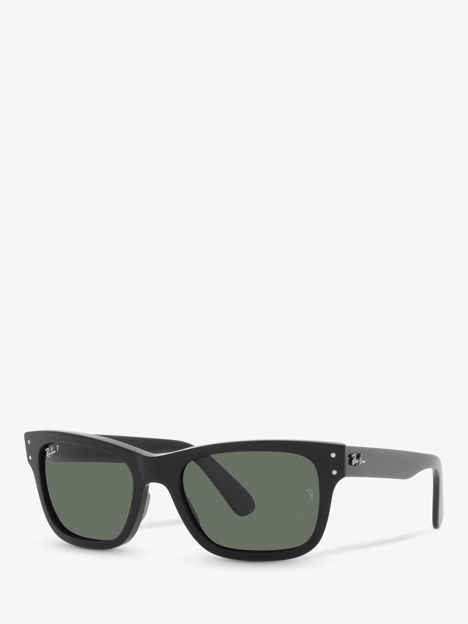 Product image 1 of 5, which shows Ray-Ban RB2283901 Men's Polarised Sunglasses, Black/Green