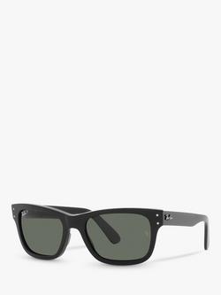 Ray-Ban RB2283901 Men's Polarised Sunglasses, Black/Green, Black/Green