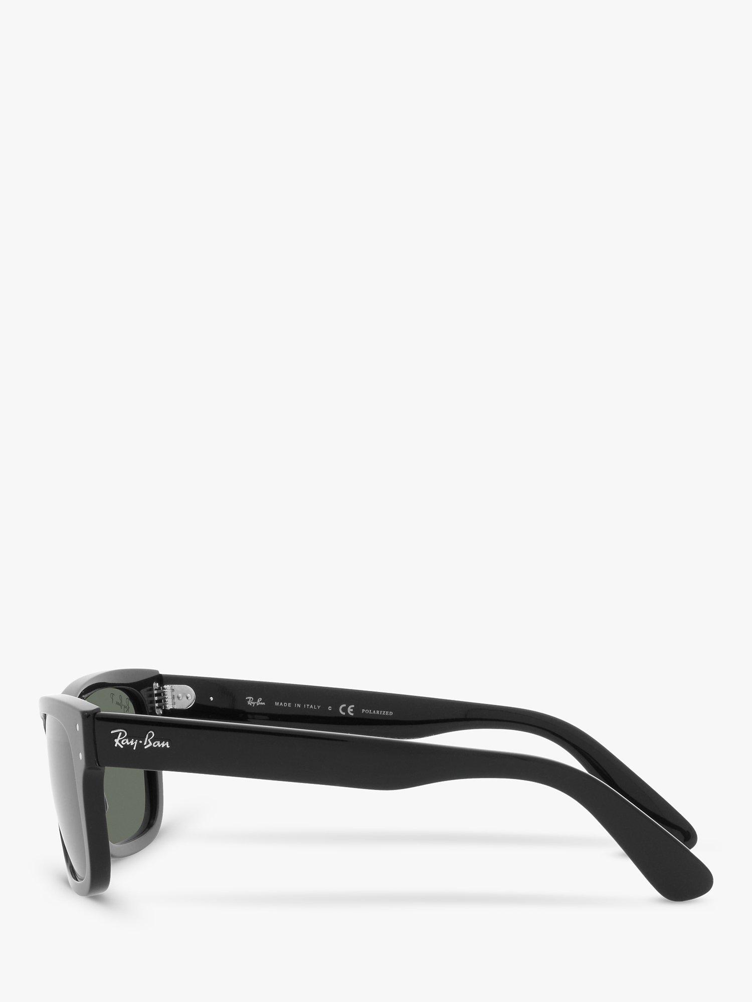 Product image 3 of 5, which shows Ray-Ban RB2283901 Men's Polarised Sunglasses, Black/Green