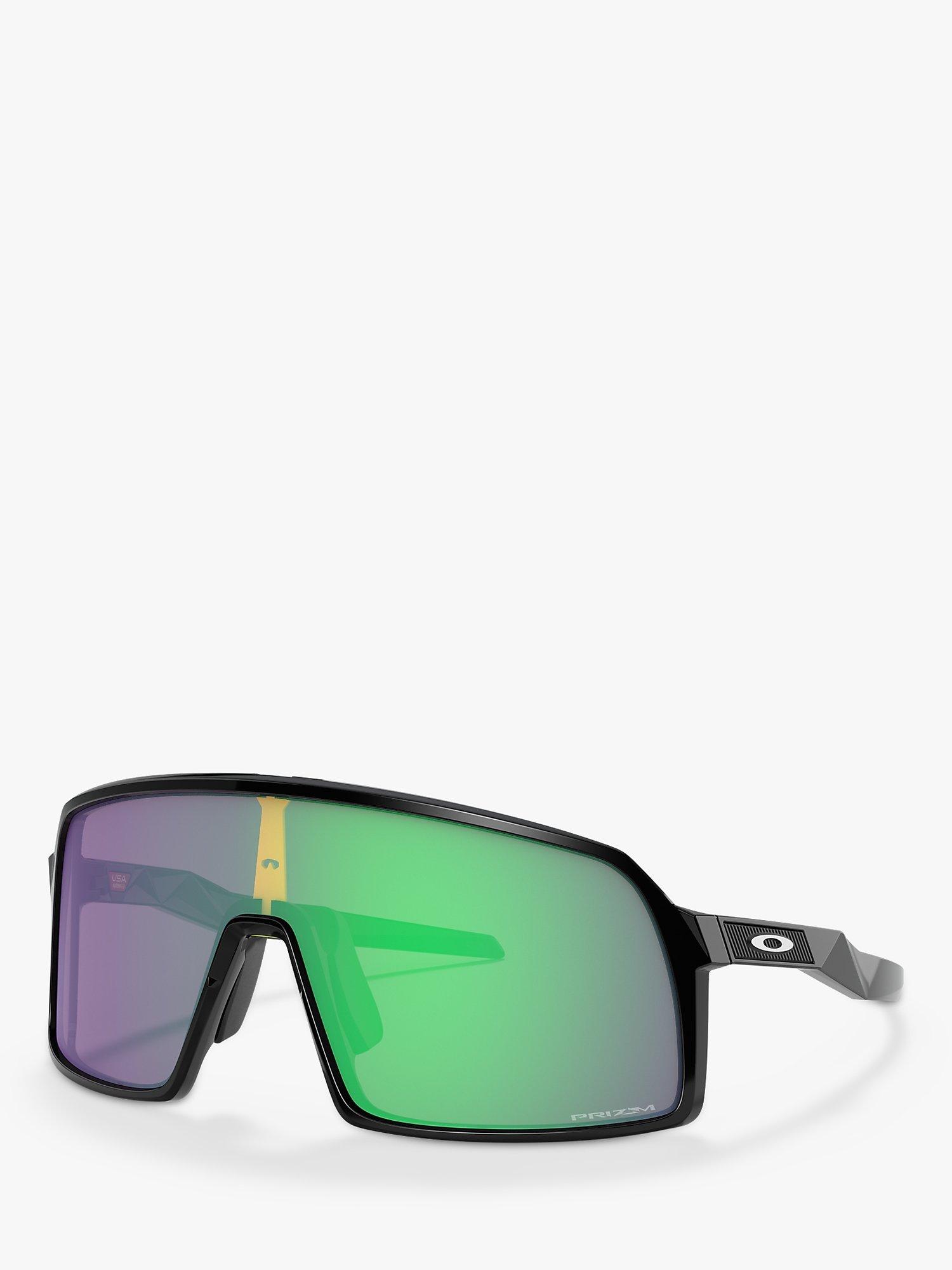 Product image 1 of 3, which shows Oakley OO9462 Men's Sutro Rectangular Sunglasses, Polished Black/Green