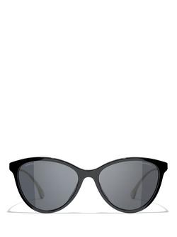 CHANEL CH5459 Women's Phantos Sunglasses, Black - view 2, Black