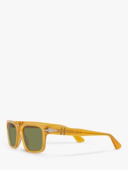 Persol PO3272S Men's Rectangular Sunglasses, Honey/Green - view 2, Honey/Green