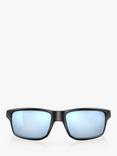 Oakley OO9449 Men's Gibston Polarised Square Sunglasses, Matte Black/Blue Prizm