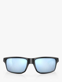 Oakley OO9449 Men's Gibston Polarised Square Sunglasses, Matte Black/Blue Prizm - view 2, Matte Black/Blue Prizm