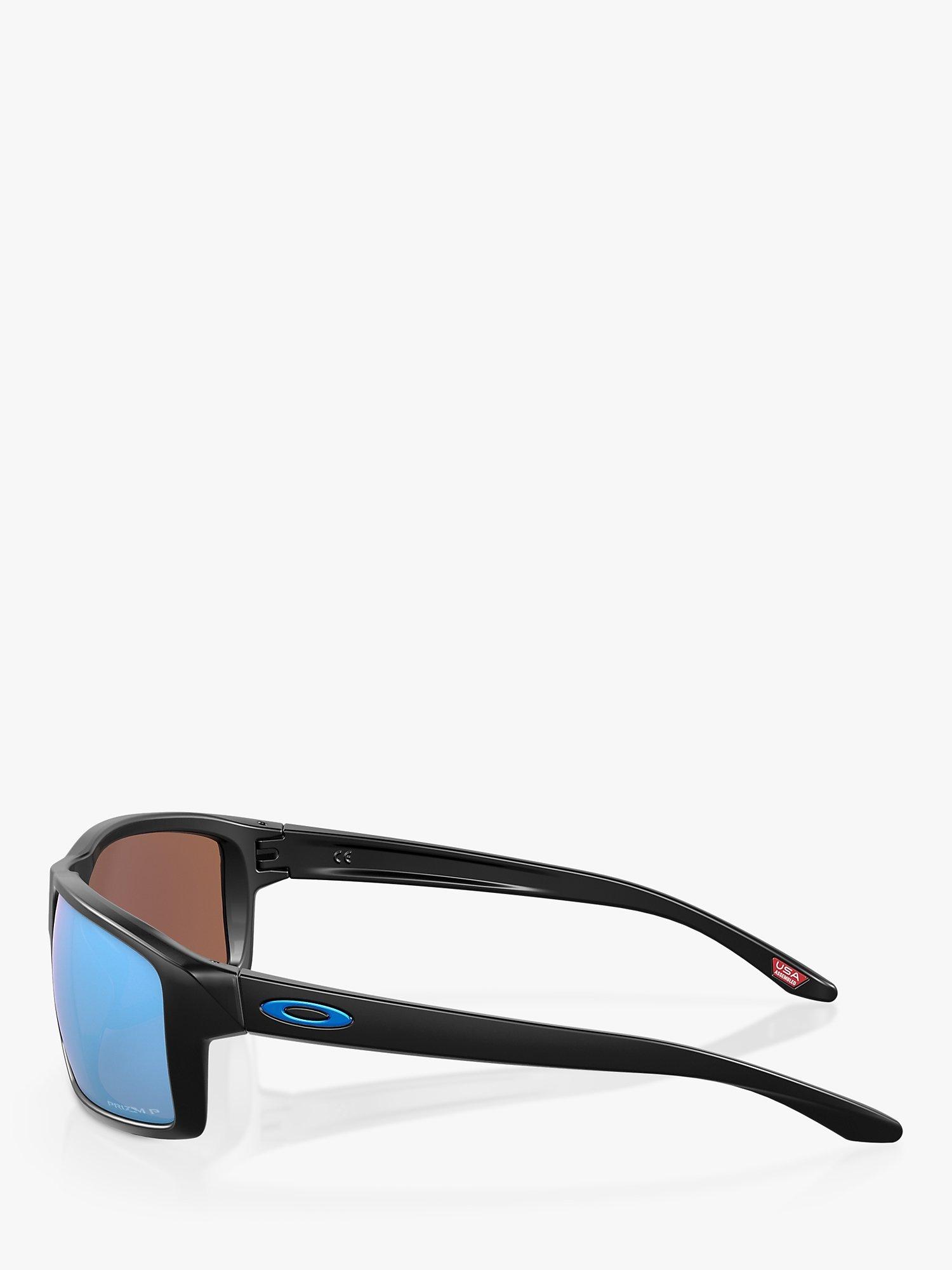 Product image 3 of 4, which shows Oakley OO9449 Men's Gibston Polarised Square Sunglasses, Matte Black/Blue Prizm