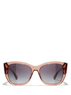 CHANEL Irregular Sunglasses CH5429 Light Brown/Grey Gradient - view 2, Light Brown/Grey Gradient