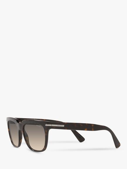 Prada PR 04YS Men's Pillow Rectangular Sunglasses, Tortoise/Grey Gradient - view 2, Tortoise/Grey Gradient