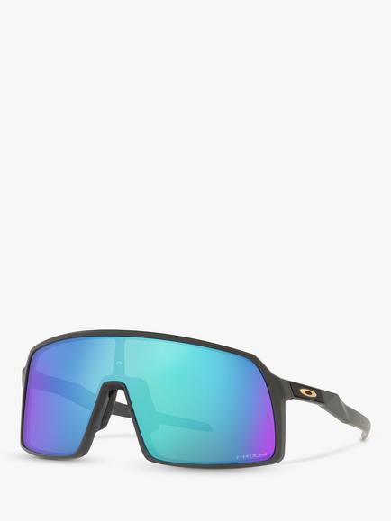 Oakley OO9406 Men's Sutro Prizm Rectangular Sunglasses, Matte Carbon/Mirror Blue