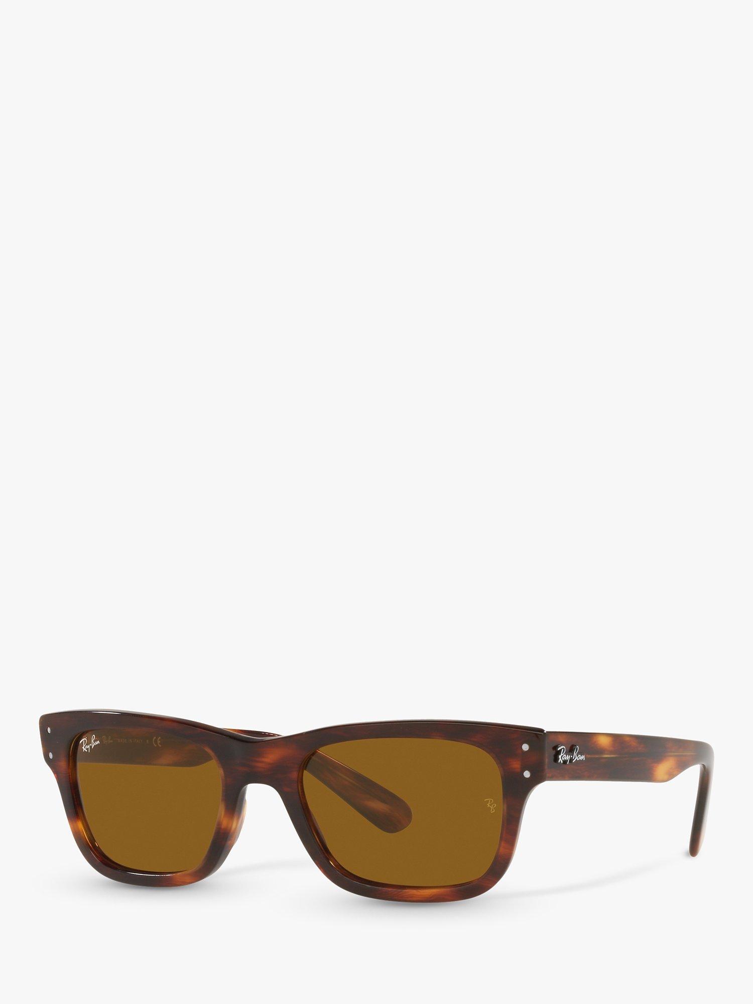 Ray-Ban RB2283 Men's Rectangular Sunglasses, Striped Havana