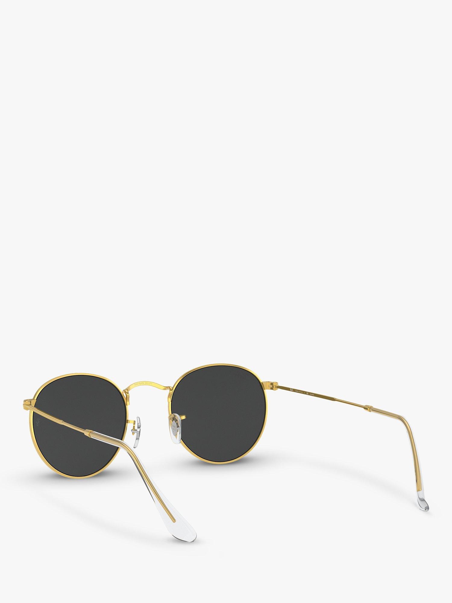 Black and gold circle sunglasses best sale