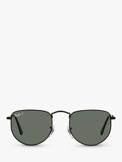 Ray-Ban RB3958 Unisex Elon Polarised Sunglasses, Black/Green - view 2, Black/Green
