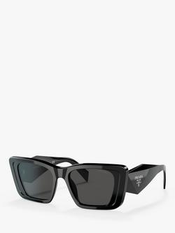 Prada PR 08YS Women's Butterfly Sunglasses, Black, Black