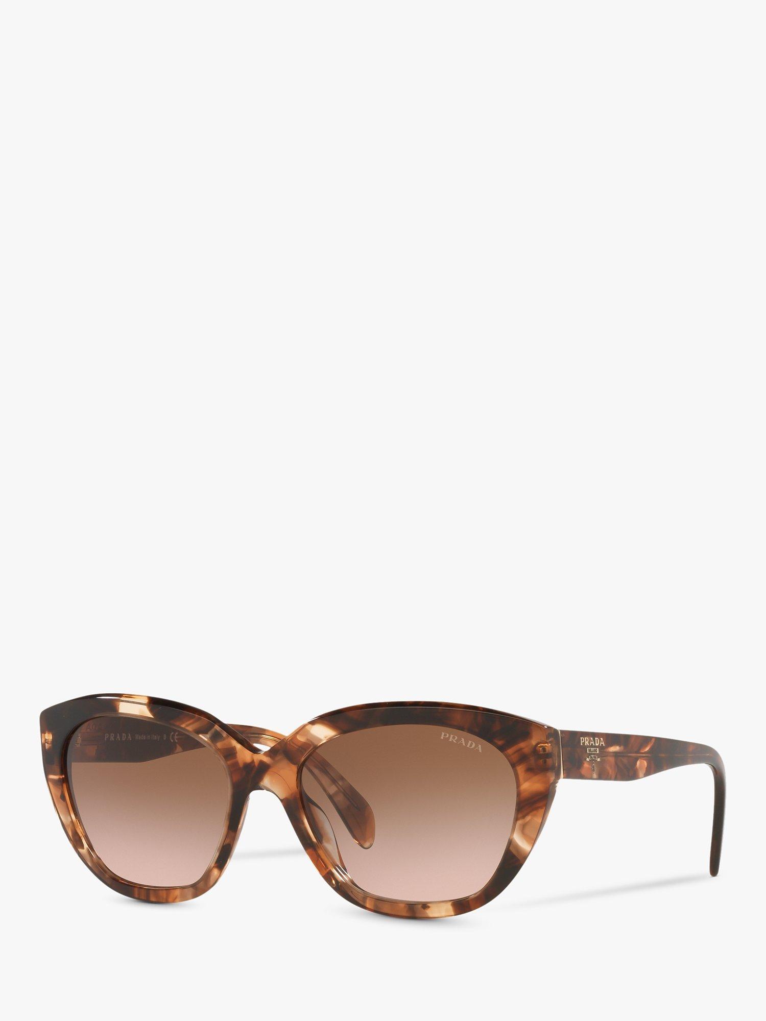 Prada PR 16XS Women's Irregular Sunglasses, Havana Caramello/Gradient