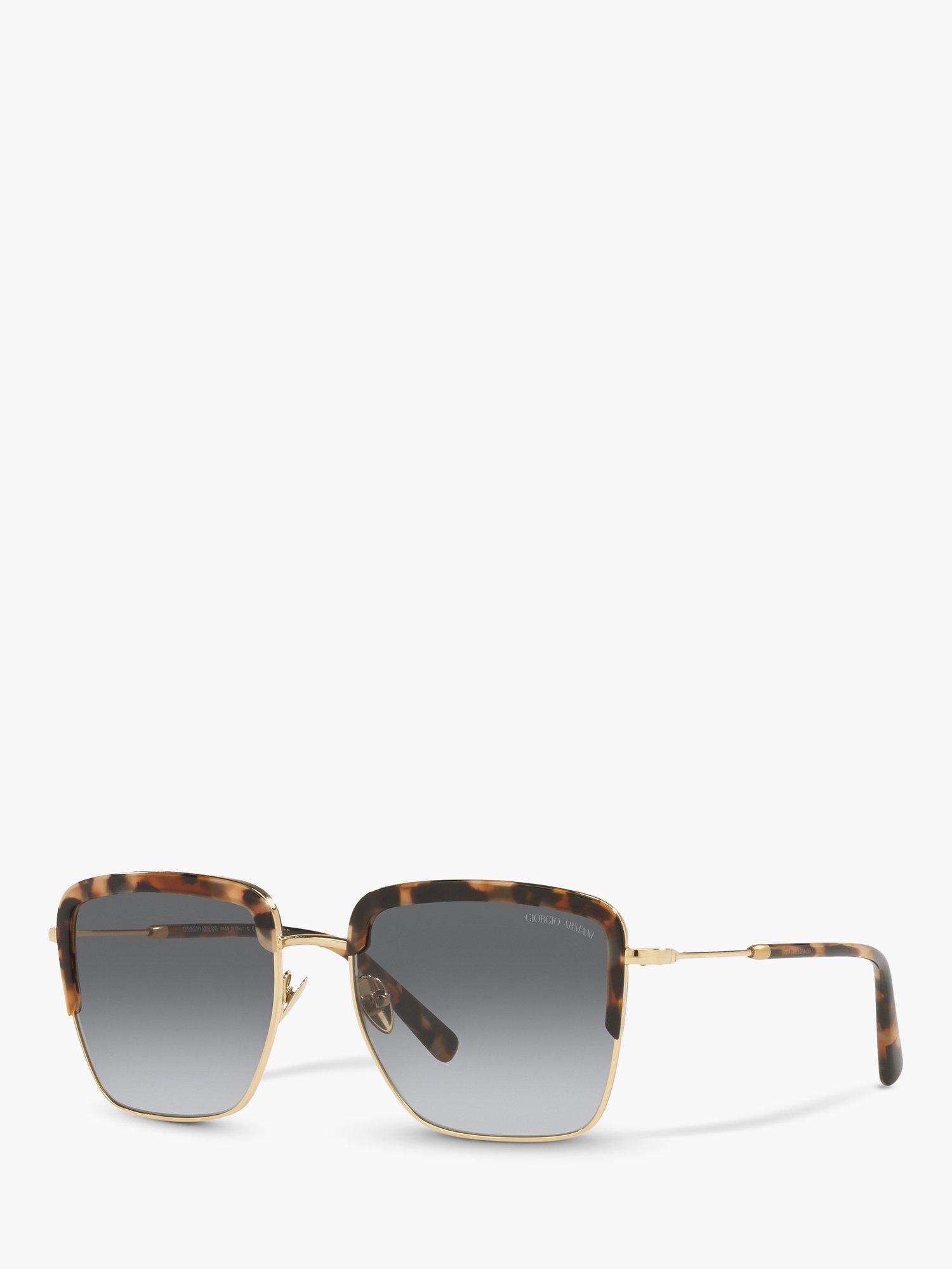 Giorgio Armani AR6126 Women's Square Sunglasses, Tortoise/Grey Gradient