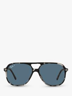 Ray-Ban RB2198 Unisex Polarised Square Sunglasses, Grey Havana - view 2, Grey Havana