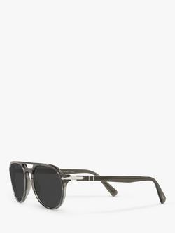 Persol PO3235S Unisex Polarised Aviator Sunglasses, Smoke Opal/Black - view 2, Smoke Opal/Black