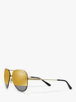 Michael Kors MK1026 Women's La Jolla Aviator Sunglasses, Pale Gold/Grey - view 2, Pale Gold/Grey