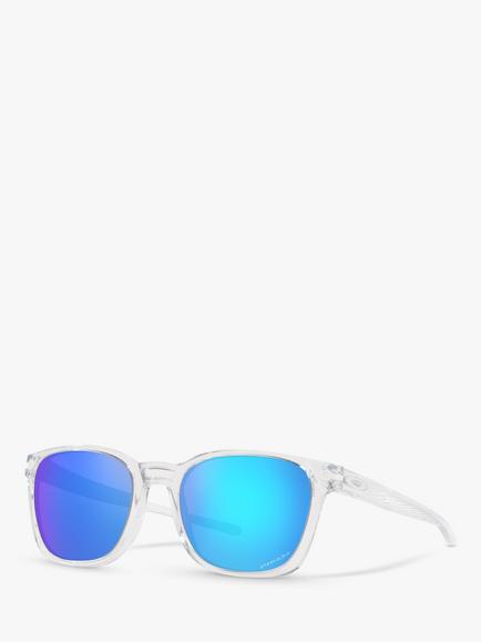 Oakley OO9018 Men's Objector Sunglasses, Clear/Blue, Clear/Blue