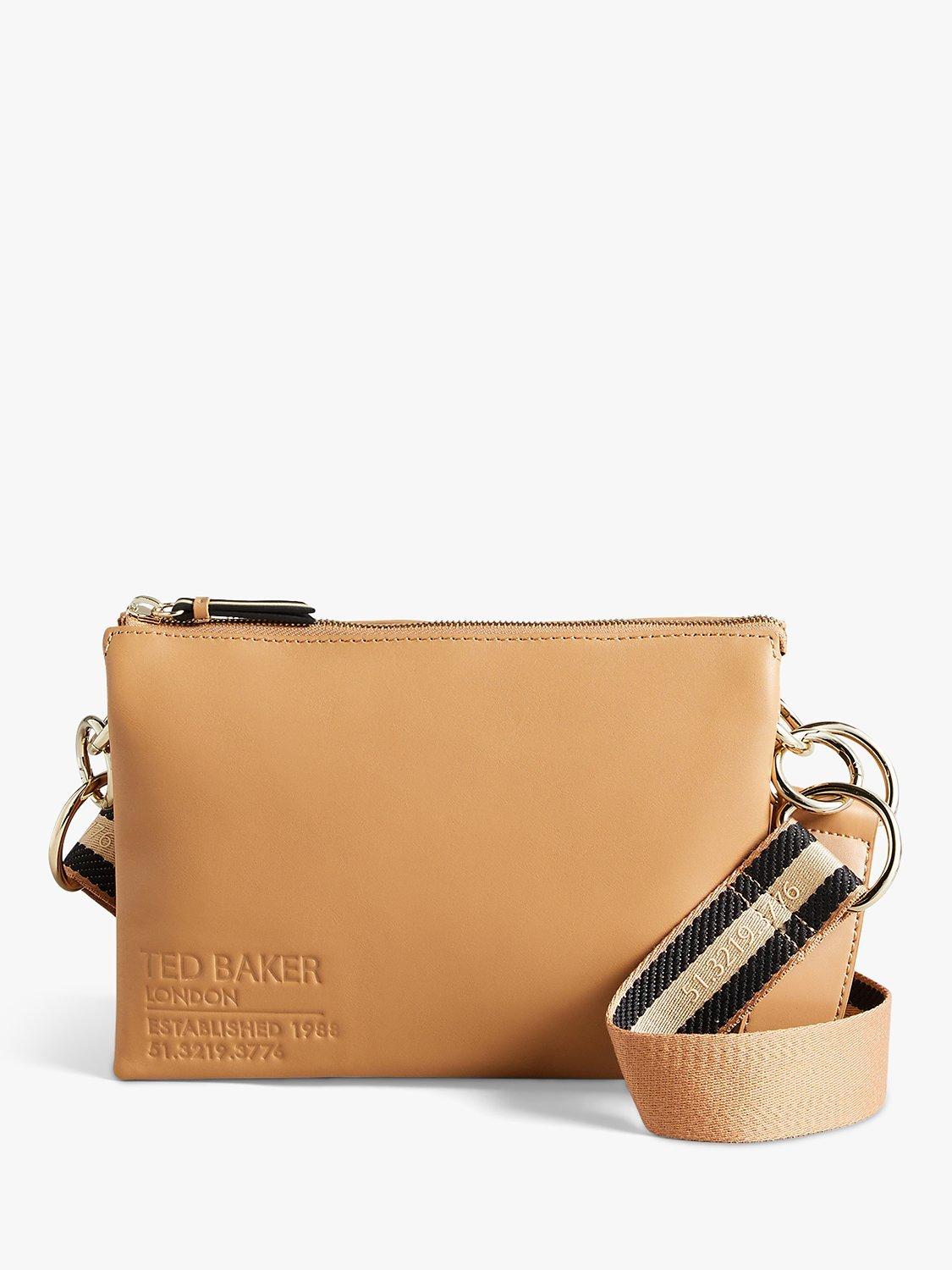 Ted Baker Darceyy Leather Cross Body Bag, Camel