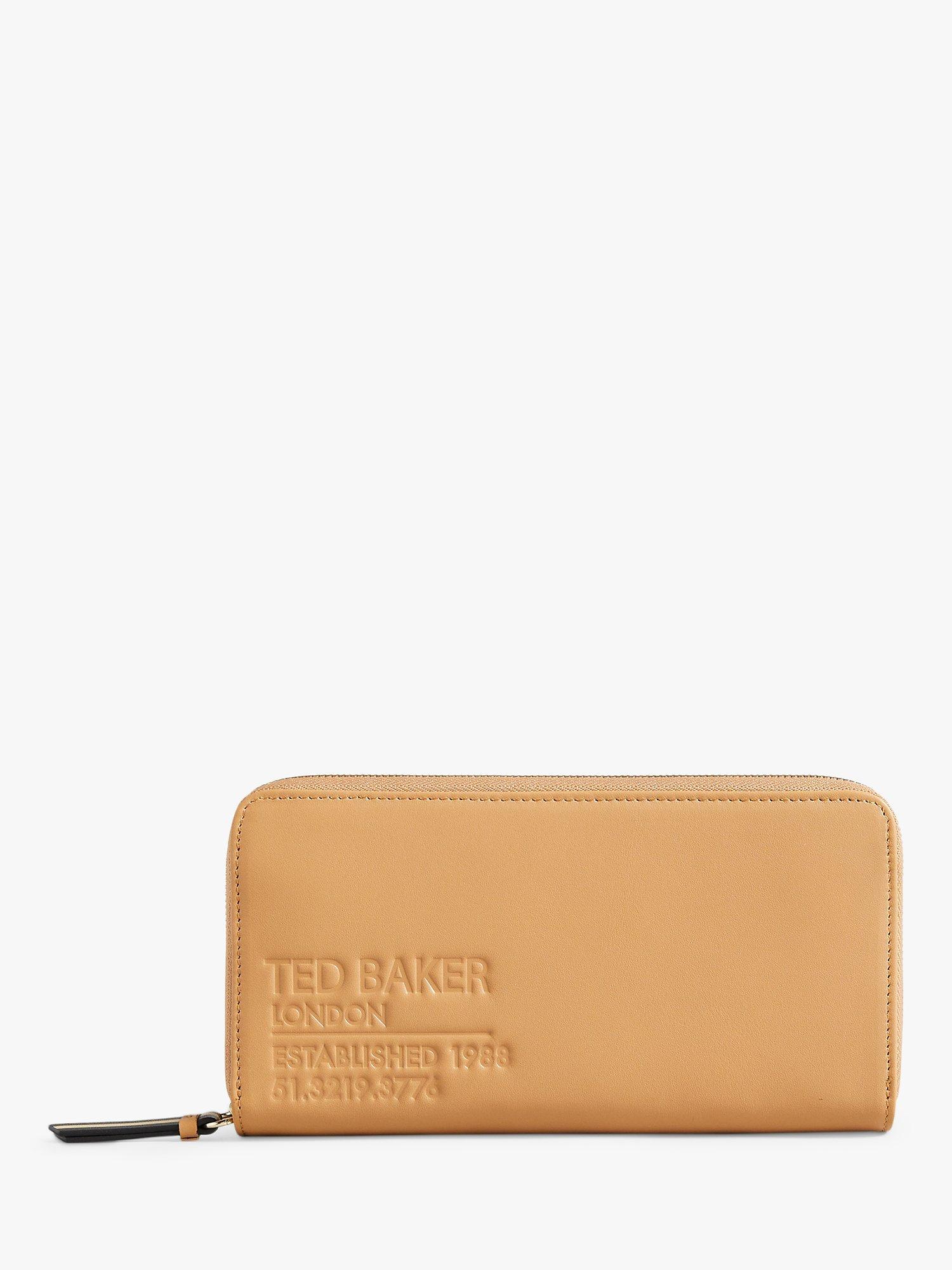 Ted Baker Darciea Large Leather Zip Around Purse, Camel