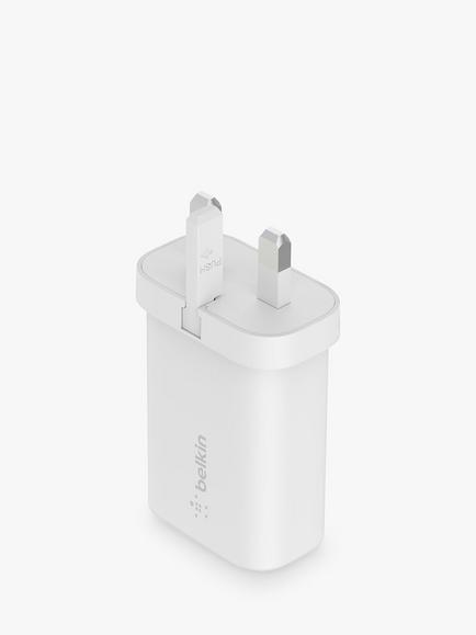 Belkin 25W USB-C PD PPS Wall Charger, White - view 2, White