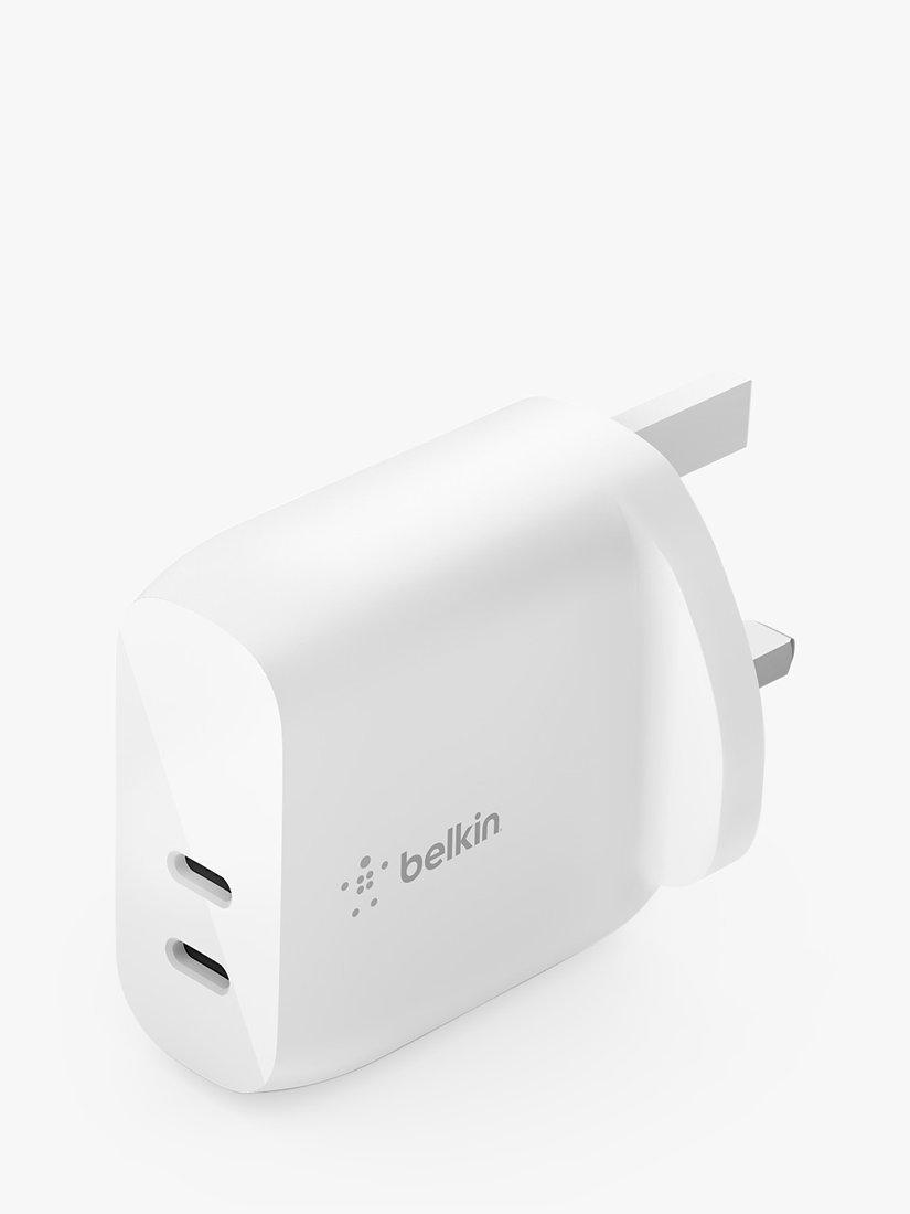 Belkin 40W (2 x 20W) USB-C PD Wall Charger, White