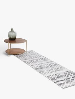 John Lewis Aztec Indoor/Outdoor Runner, L240 x W70 cm - view 2, Grey