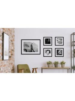 Brookpace Lascelles Sean Connery & Aston Martin Framed Photographic Print & Mount, 65.5 x 85.5cm, Black/White - view 2, Black/White