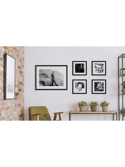 Brookpace Lascelles Sean Connery & Aston Martin Framed Photographic Print & Mount, 65.5 x 85.5cm, Black/White - view 2, Black/White