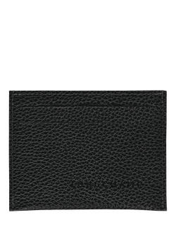 Longchamp Le Foulonné Leather Card Holder, Black