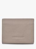 Longchamp Le Foulonné Compact Leather Wallet, Turtledove