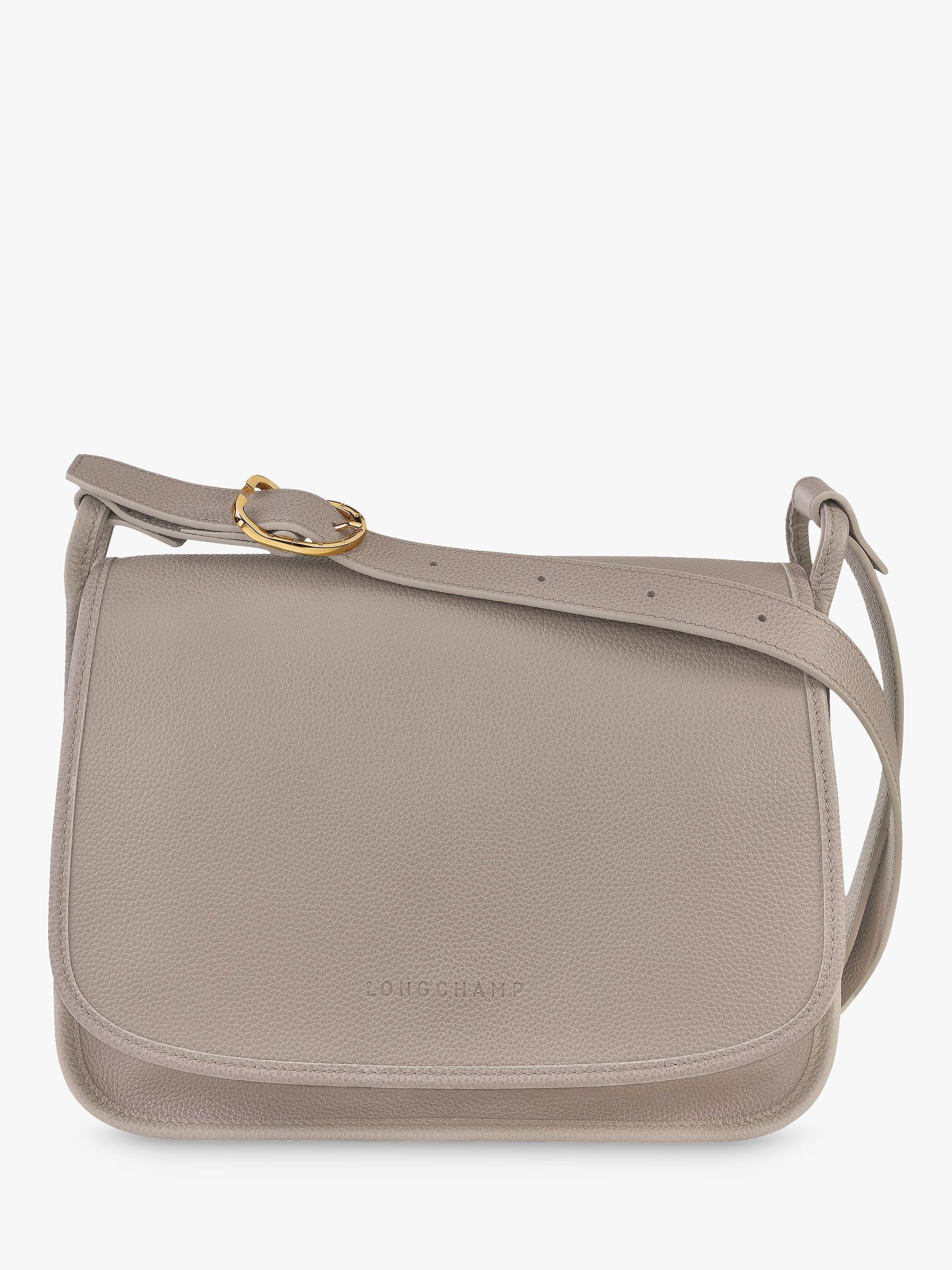 Longchamp Le Foulonné Large Leather Flap Over Cross Body Bag