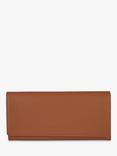 Longchamp Le Foulonné Continental Leather Wallet, Caramel