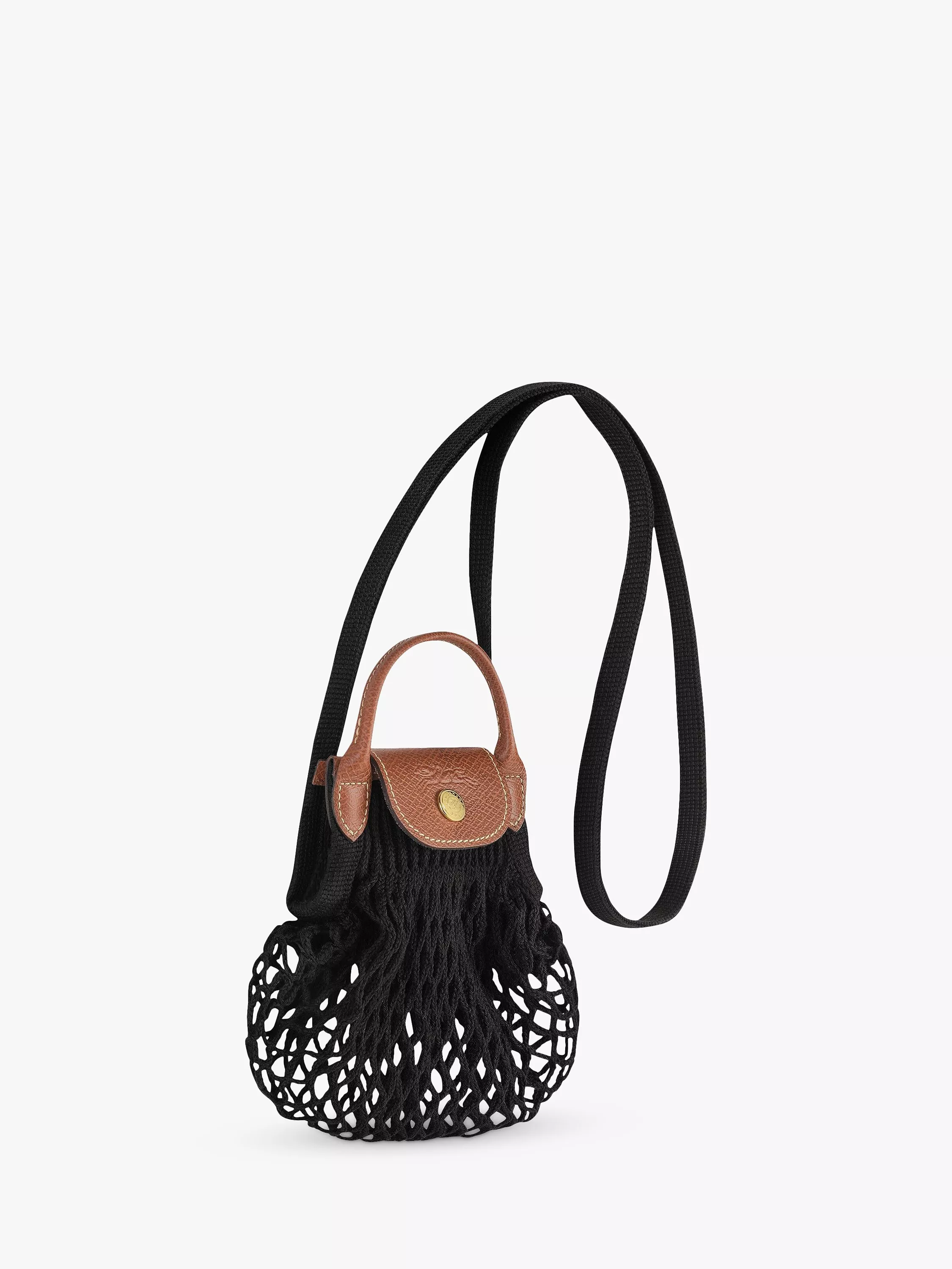 Longchamp Le Pliage Filet Mini Top Handle Mesh Bag