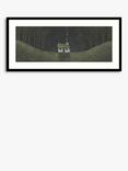 John Lewis Geoff Beckett 'Croft Cottage' Framed Print & Mount, 49.5 x 104.5cm, Green/Multi