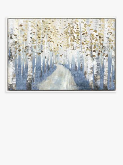 John Lewis Allison Pearce 'New Path I' Framed Canvas Print, 64 x 94cm, Blue/Multi, Blue/Multi