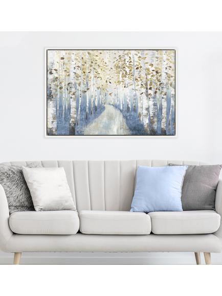John Lewis Allison Pearce 'New Path I' Framed Canvas Print, 64 x 94cm, Blue/Multi - view 2, Blue/Multi